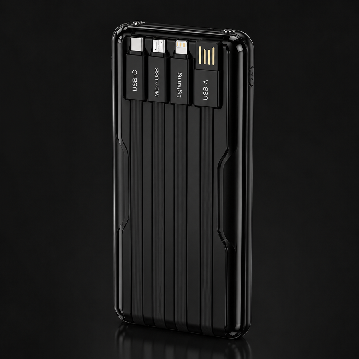 VOLTÉ (V1) 10,000mAh Power Bank with 4 Built-In Cables