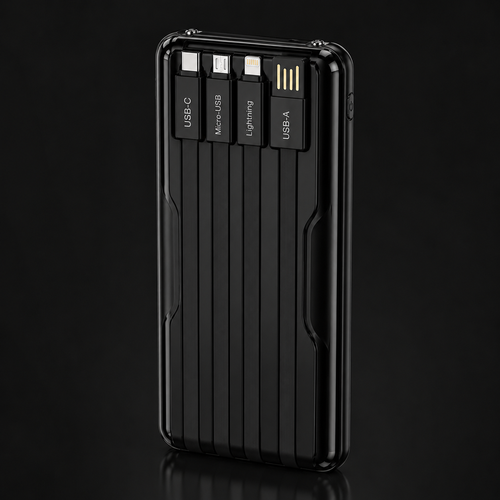 VOLTÉ (V1) 10,000mAh Power Bank with 4 Built-In Cables